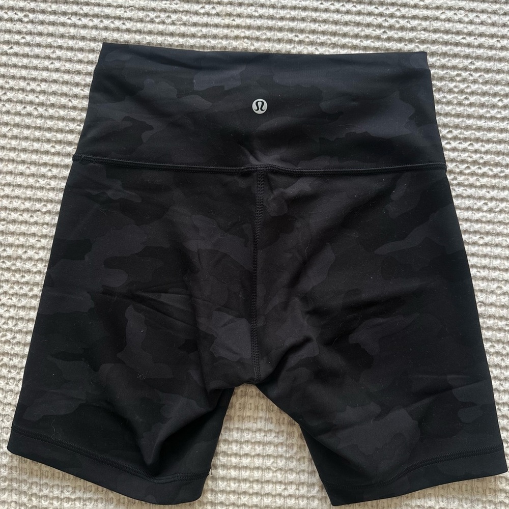 lululemon athletica Black Camo Bike Shorts